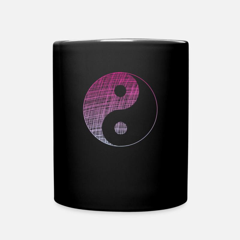 yin yang - Tasse einfarbig - Schwarz