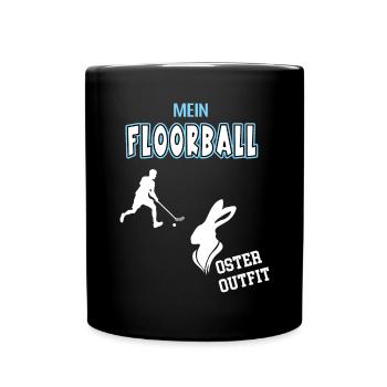 Floorball Oster Outfit Ostergeschenk Floorballer - Tasse einfarbig - Schwarz - Vorne