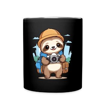 Paresseux en vacances - Mug uni - noir - Devant