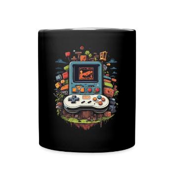 Retro Gamer - Tasse einfarbig - Schwarz - Vorne
