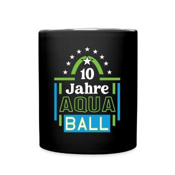 Aquaball Jubiläum 10 Jahre Trainer Spieler Jubi - Tasse einfarbig - Schwarz - Vorne