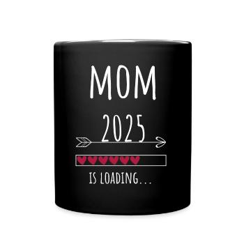 Future Mom 2025 Schwangerschaft Ankündigung - Tasse einfarbig - Schwarz - Vorne