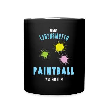Paintball Paintballer Paintballfan Paintballspiel - Tasse einfarbig - Schwarz - Vorne