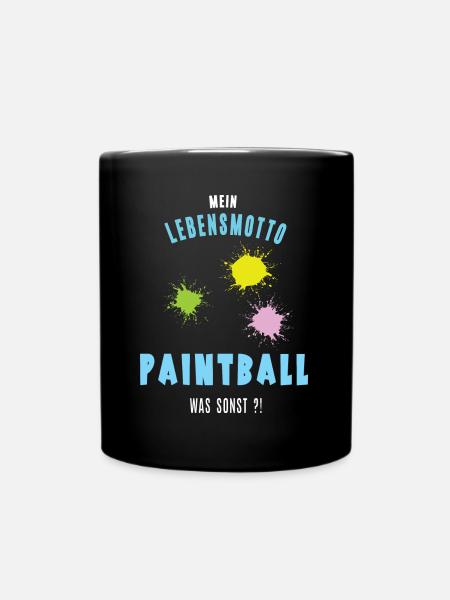 Paintball Paintballer Paintballfan Paintballspiel - Tasse einfarbig - Schwarz