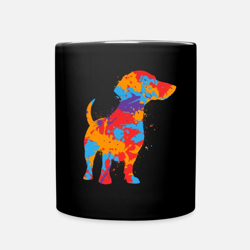 Dackel Mama bunter Dachshund Kinder Mädchen Teckel - Tasse einfarbig - Schwarz