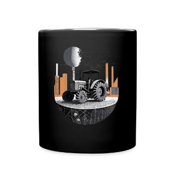 Tractor, Machinist - Full Colour Mug - black - Front
