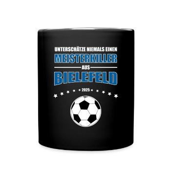 Pokal Meisterkiller Bielefeld 2025 Pokalfinale - Tasse einfarbig - Schwarz - Vorne