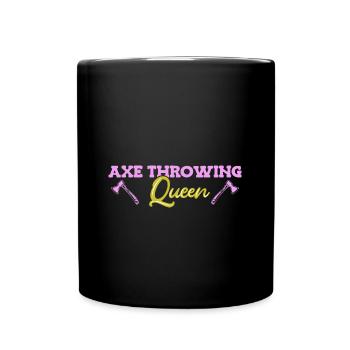 Axe throw axe throwing - Full Colour Mug - black - Front