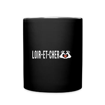 Loir et Cher j aime le Loir et Cher cadeau humour - Mug uni - noir - Devant