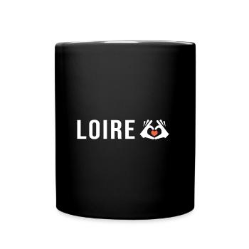 Loire j aime la Loire cadeau humour homme femme - Mug uni - noir - Devant