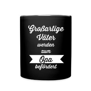 Großartige Väter - Tasse einfarbig - Schwarz - Vorne