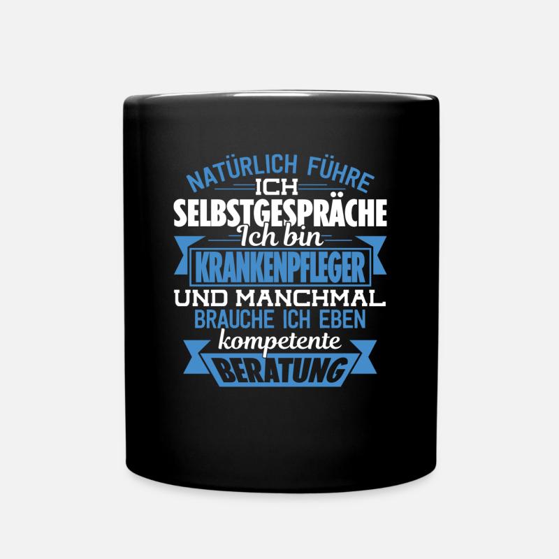 KRANKENPFLEGER - KOMPETENTE BERATUNG - Tasse einfarbig - Schwarz