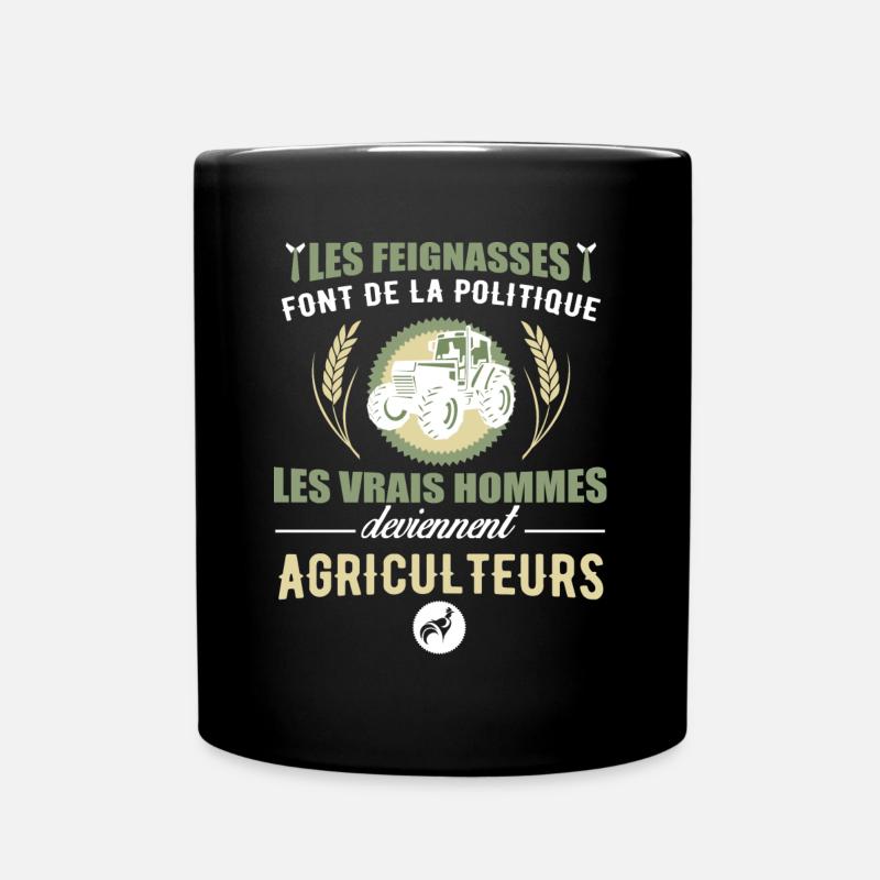 Agriculteurs - les vrais hommes - Mug uni - noir