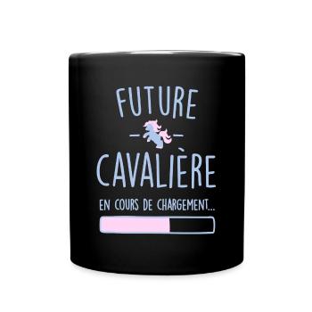 future cavalière - spécial maternité - Mug uni - noir - Devant