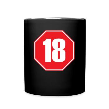18 years of age - Full Colour Mug - black - Front