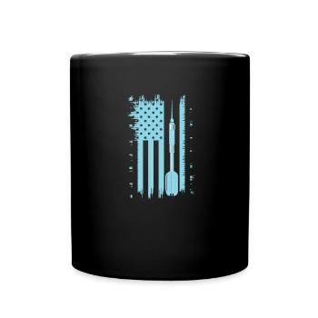 DRAPEAU AMÉRICAIN DART MOTIV SHIRT IDEE - Mug uni - noir - Devant