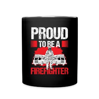 Fier d'être un cadeau d'anniversaire de pompier - Mug uni - noir - Devant