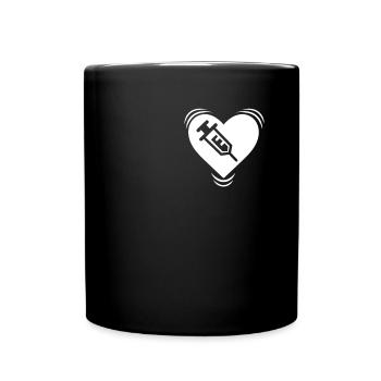 Krankenschwester - Tasse einfarbig - Schwarz - Vorne