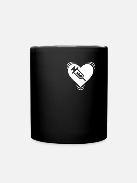 Krankenschwester - Tasse einfarbig - Schwarz