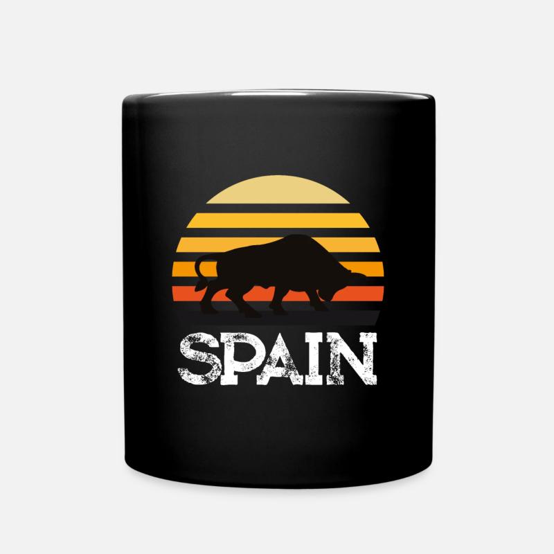 Spanien Stier Geschenk für Spanienfan - Tasse einfarbig - Schwarz