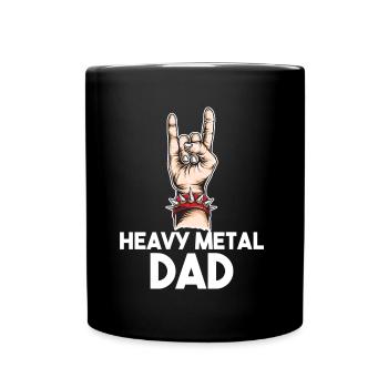 Heavy Metal Dad père fête des pères cadeau musique - Mug uni - noir - Devant
