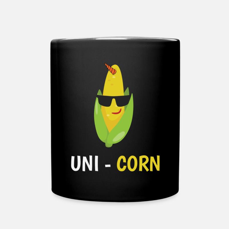 Lustige Zuckermais Uni-Mais Maiz Geschenkidee - Tasse einfarbig - Schwarz
