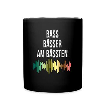 Techno - Tasse einfarbig - Schwarz - Vorne