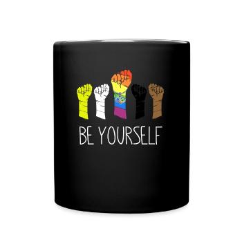 LGBT LGBTQ LGTB Gay Lesbian Pride Queeren Geschenk - Tasse einfarbig - Schwarz - Vorne