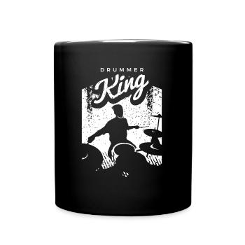 Schlagzeug Geschenk Schlagzeugspieler Percussion - Tasse einfarbig - Schwarz - Vorne