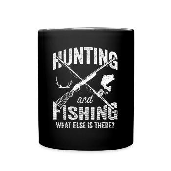 Chasse et pêche Chasseur Chasse Pêche Cadeau - Mug uni - noir - Devant