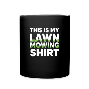 Chemise de tonte de pelouse jardinier - Mug uni - noir - Devant