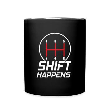 Shift Happens - Tuning Rennsport JDM - Tasse einfarbig - Schwarz - Vorne