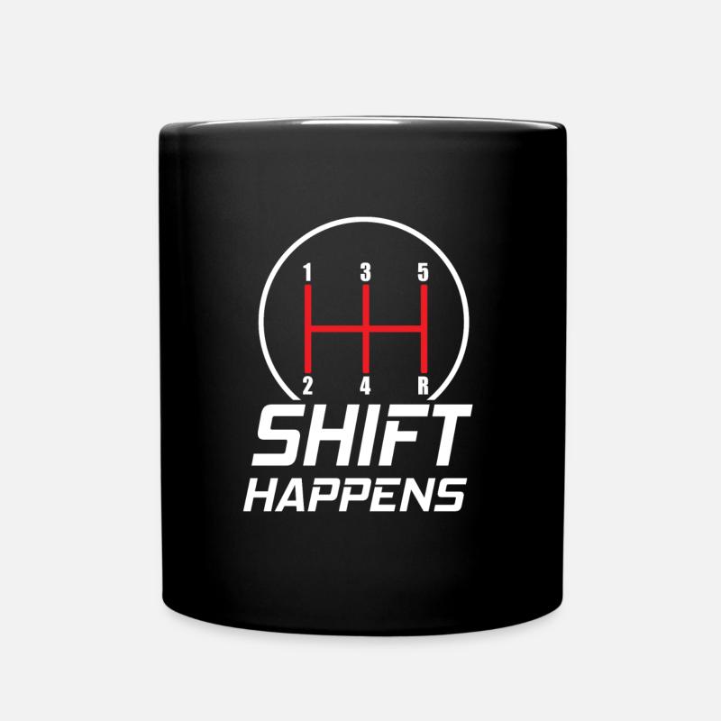 Shift Happens - Tuning Racing JDM - Full Colour Mug - black
