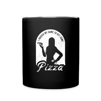 Gaming Pizza Gamer Girl Gaming Pizza Gamer Girl - Tasse einfarbig - Schwarz - Vorne