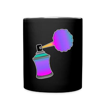 Spray can graffiti - Full Colour Mug - black - Front