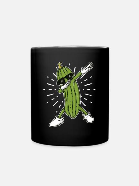 Dab cucumber cucumber dab vegetable lover vegan - Full Colour Mug - black