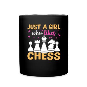 Juste une fille qui aime les échecs - Mug uni - noir - Devant