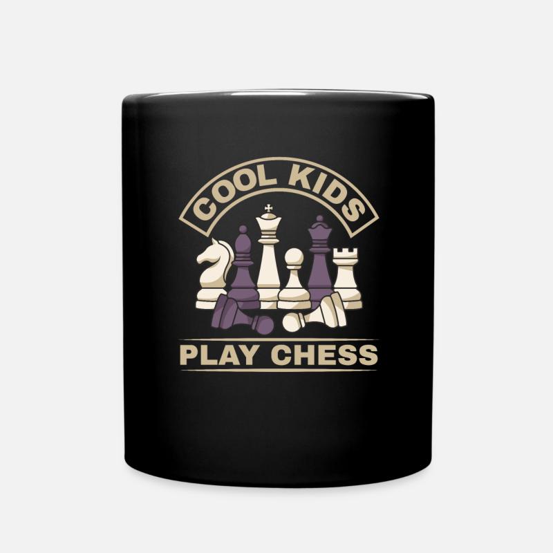 Les enfants cool jouent aux échecs - Mug uni - noir