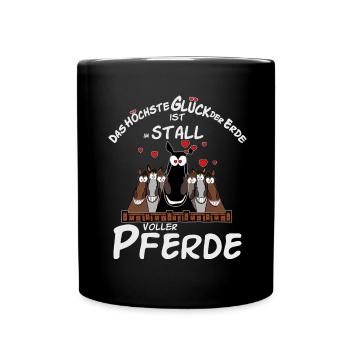 Pferdespruch - Tasse einfarbig - Schwarz - Vorne