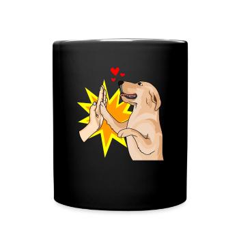 Labrador Retriever labrador hund labbi Geschenk - Tasse einfarbig - Schwarz - Vorne