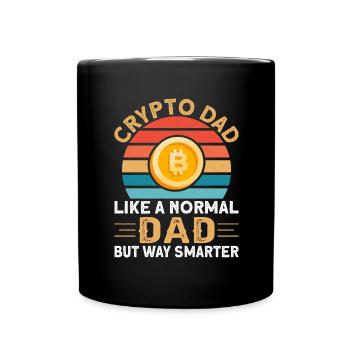 Kryptowährung Btc Krypto Dad - Tasse einfarbig - Schwarz - Vorne
