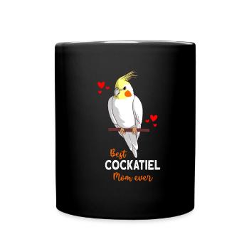 Cockatiel Mama - Cockatiel - Full Colour Mug - black - Front
