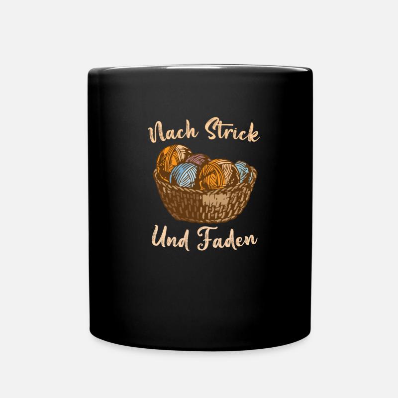 Stricken - Tasse einfarbig - Schwarz