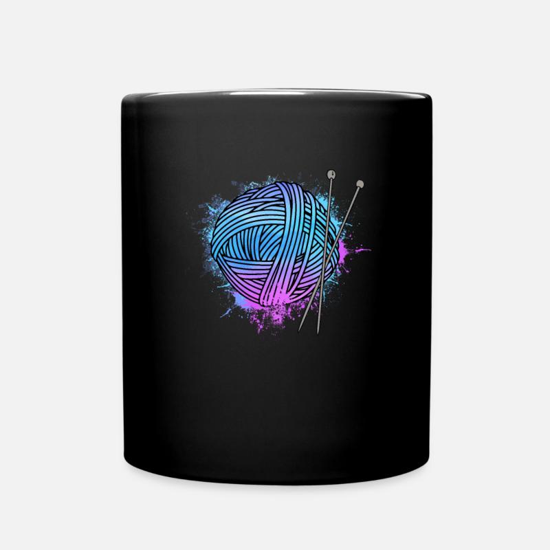 Stricken - Tasse einfarbig - Schwarz