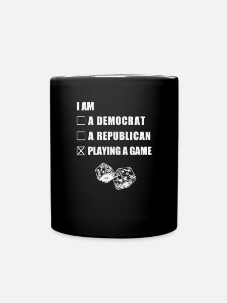 Brettspiel - Tasse einfarbig - Schwarz