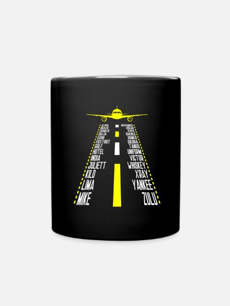 Airplane Pilot Pilot Pilot Pilot - Full Colour Mug - black