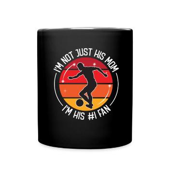 Fußball Fussball - Tasse einfarbig - Schwarz - Vorne