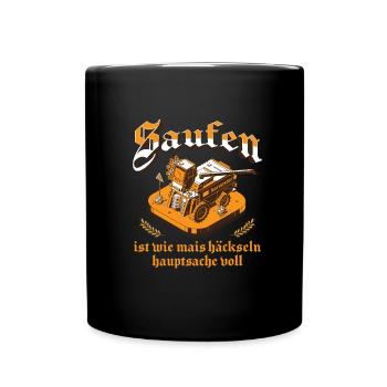 Landwirt Bauer Landwirtschaft - Tasse einfarbig - Schwarz - Vorne