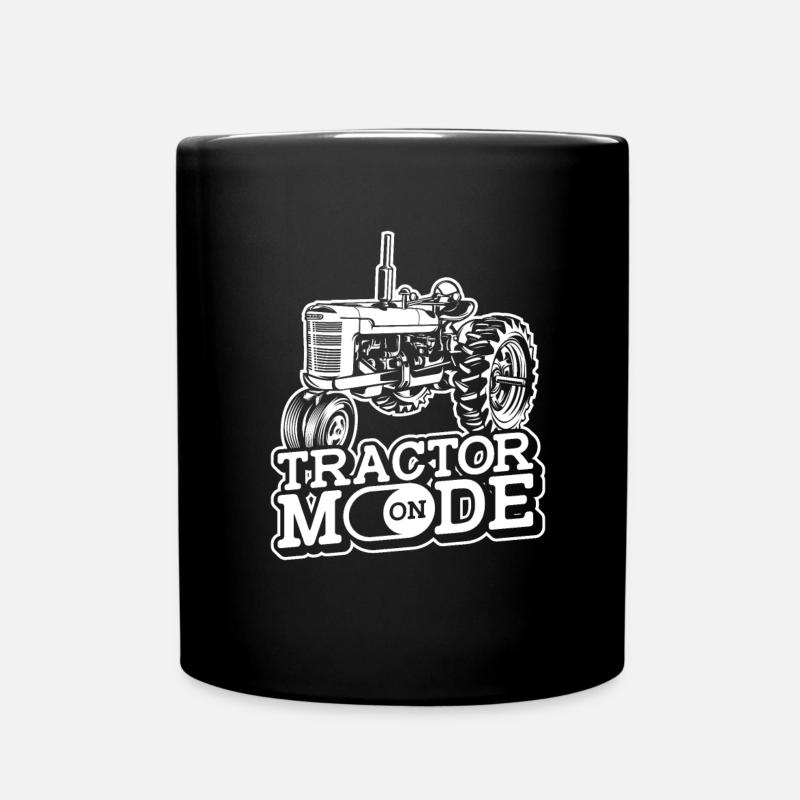 Trekker Traktor Trecker Landwirt Bauer - Tasse einfarbig - Schwarz