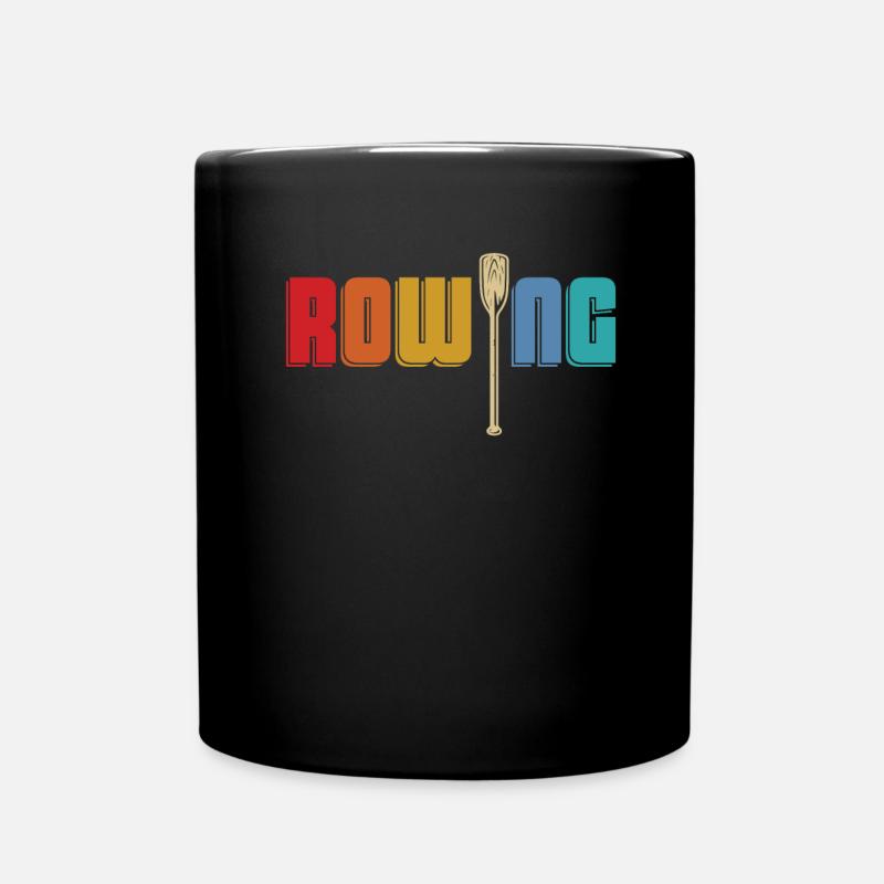 Retro Rudersport Ruderer Ruderboot Vintage Rudern - Tasse einfarbig - Schwarz